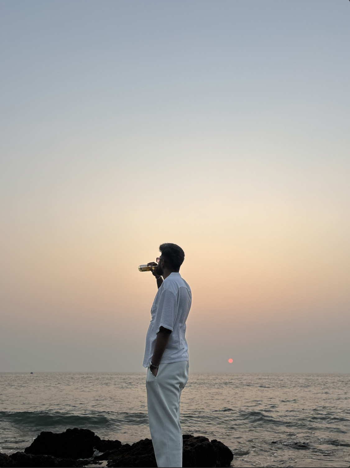Saksham at the beach